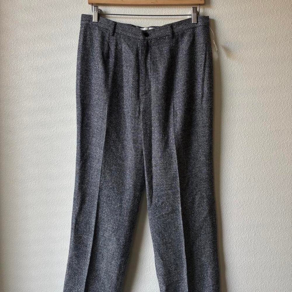 NWT Amanda Smith Grey Heathered Pants 14 Classic Academia Business Casual Work